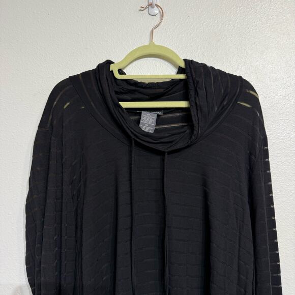 Chelsea & Theodore Black Cowl Neck Pullover Sz XXL - Picture 3 of 11